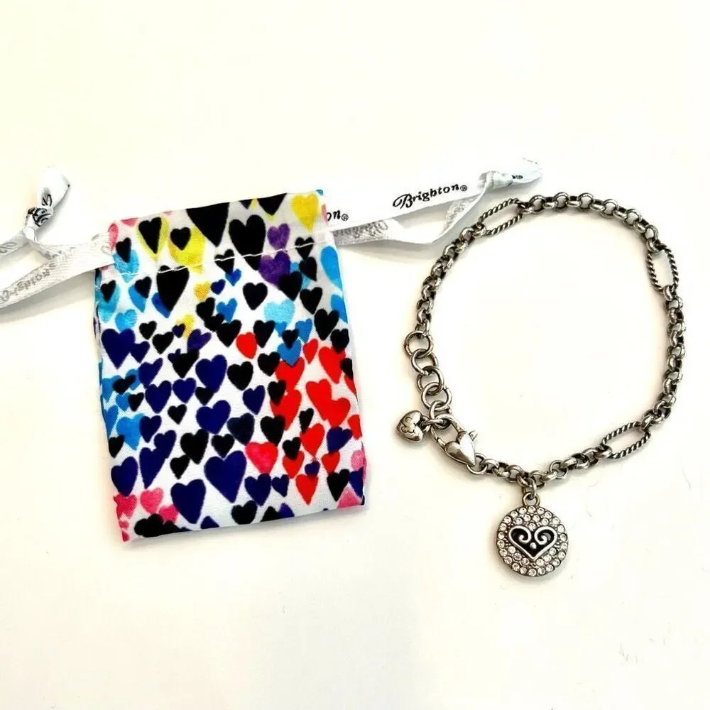 BRIGHTON Crystal Heart Dangle Bracelet - Picture 1 of 6